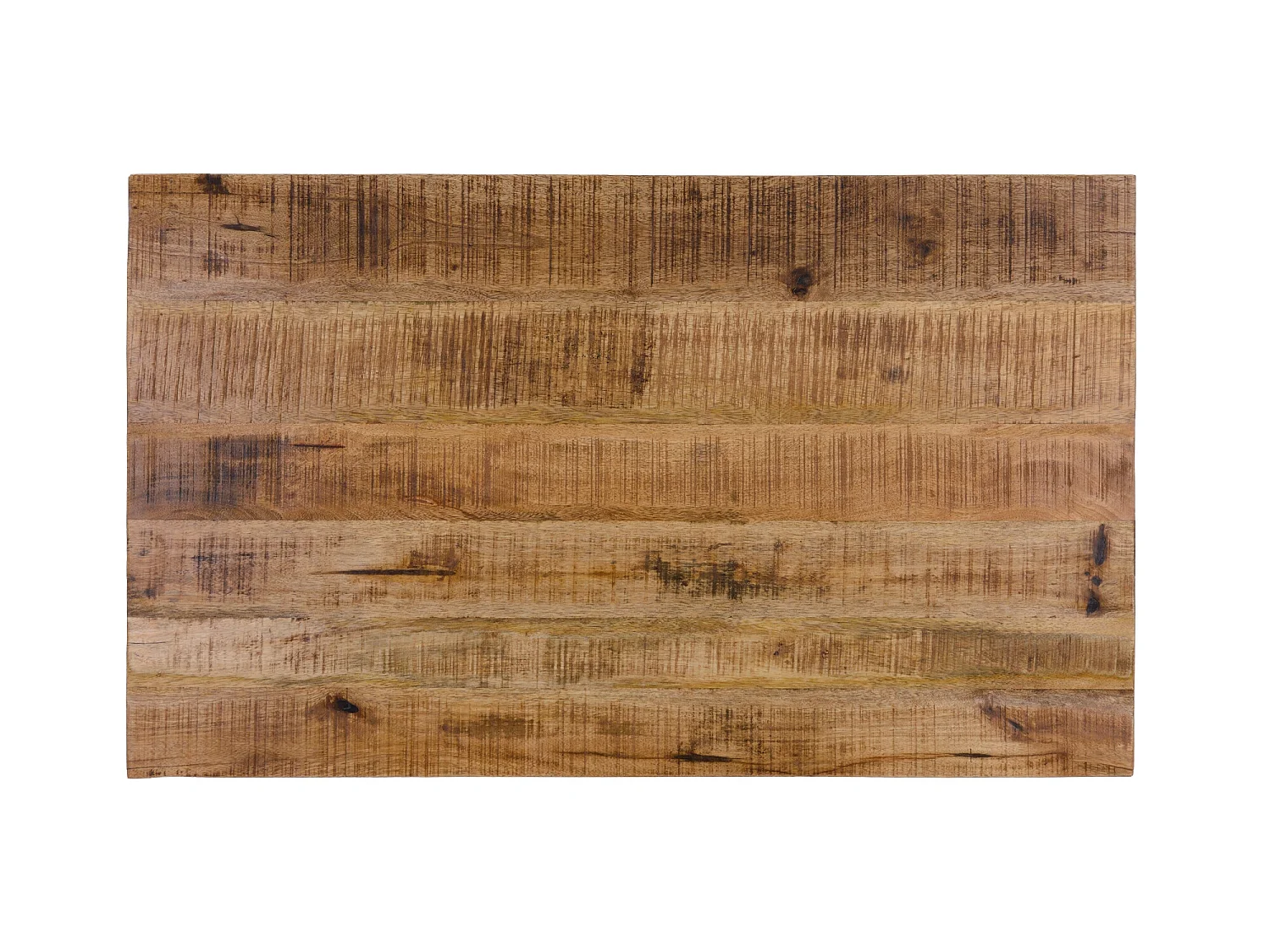 Table basse design industriel en bois de mangue massif 100x60x47cm WOMO-DESIGN