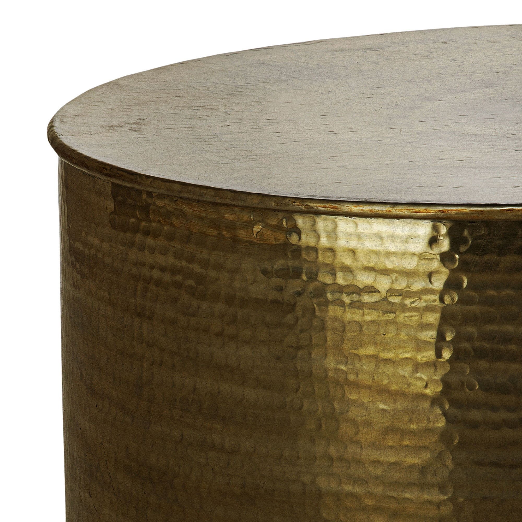 Plateau De Service Edzard Alaska En Acier Inoxydable Martelé - Rond, Diamètre 32 Cm - Design élégant Pour Présentation Ou Décoration