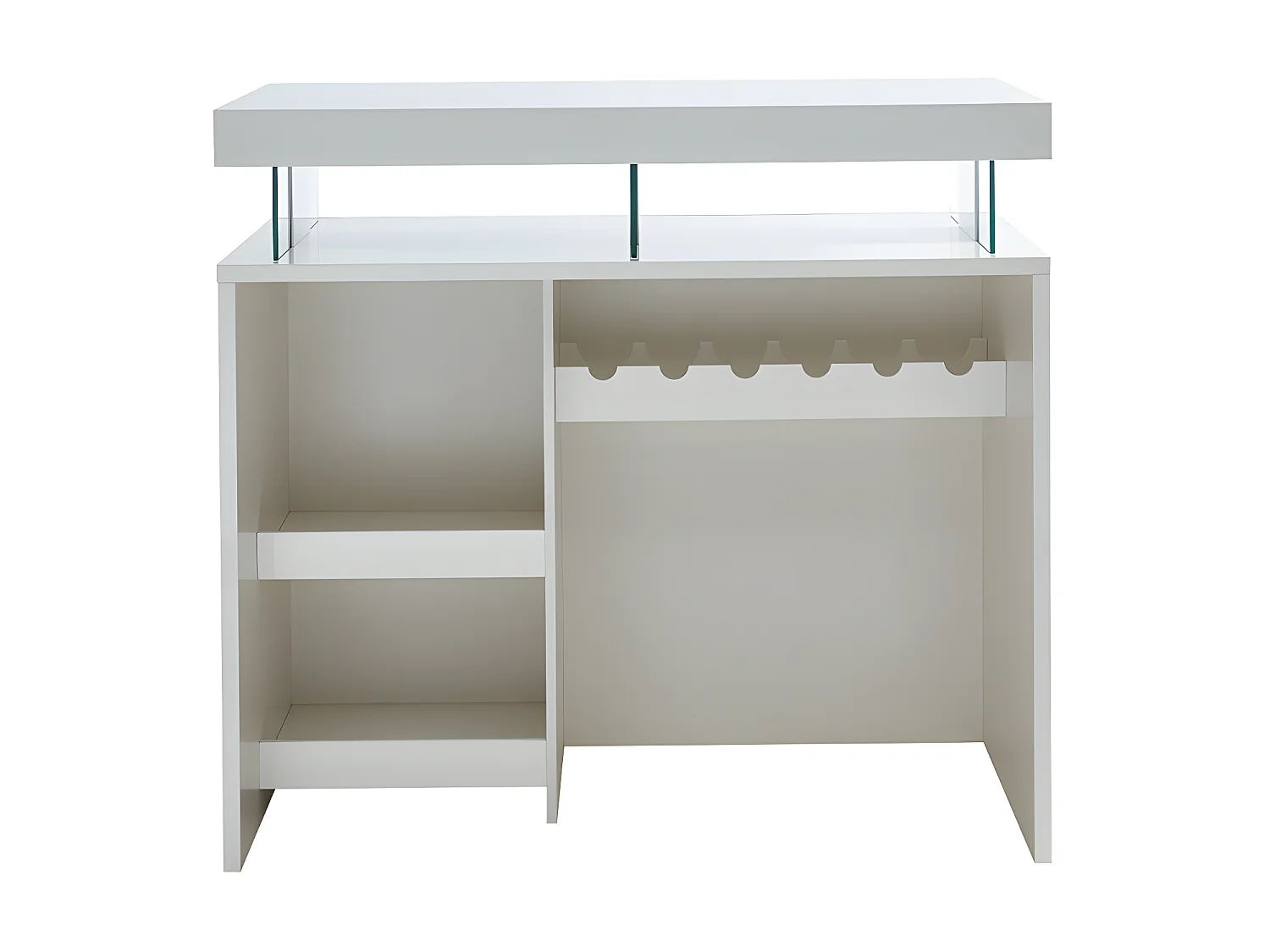 Barmeubel FABIO - Mdf witgelakt - met ledverlichting