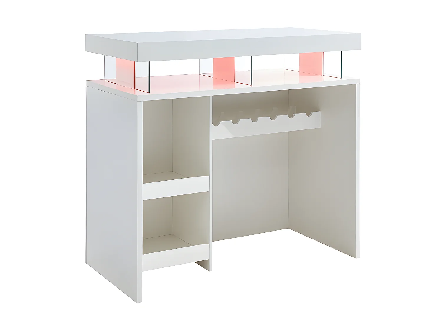 Barmeubel FABIO - Mdf witgelakt - met ledverlichting