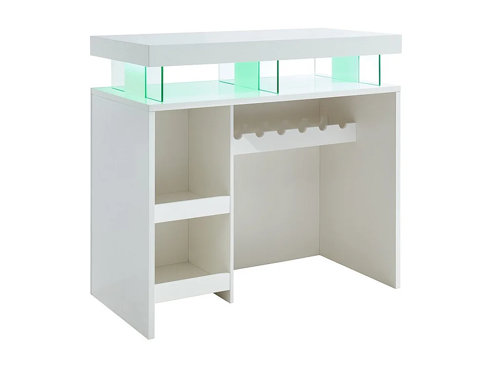 Barmeubel FABIO - Mdf witgelakt - met ledverlichting