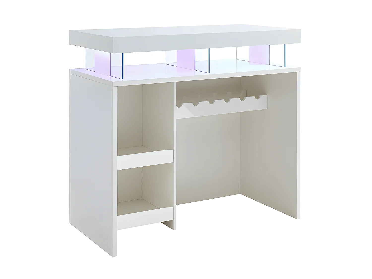 Barmeubel FABIO - Mdf witgelakt - met ledverlichting