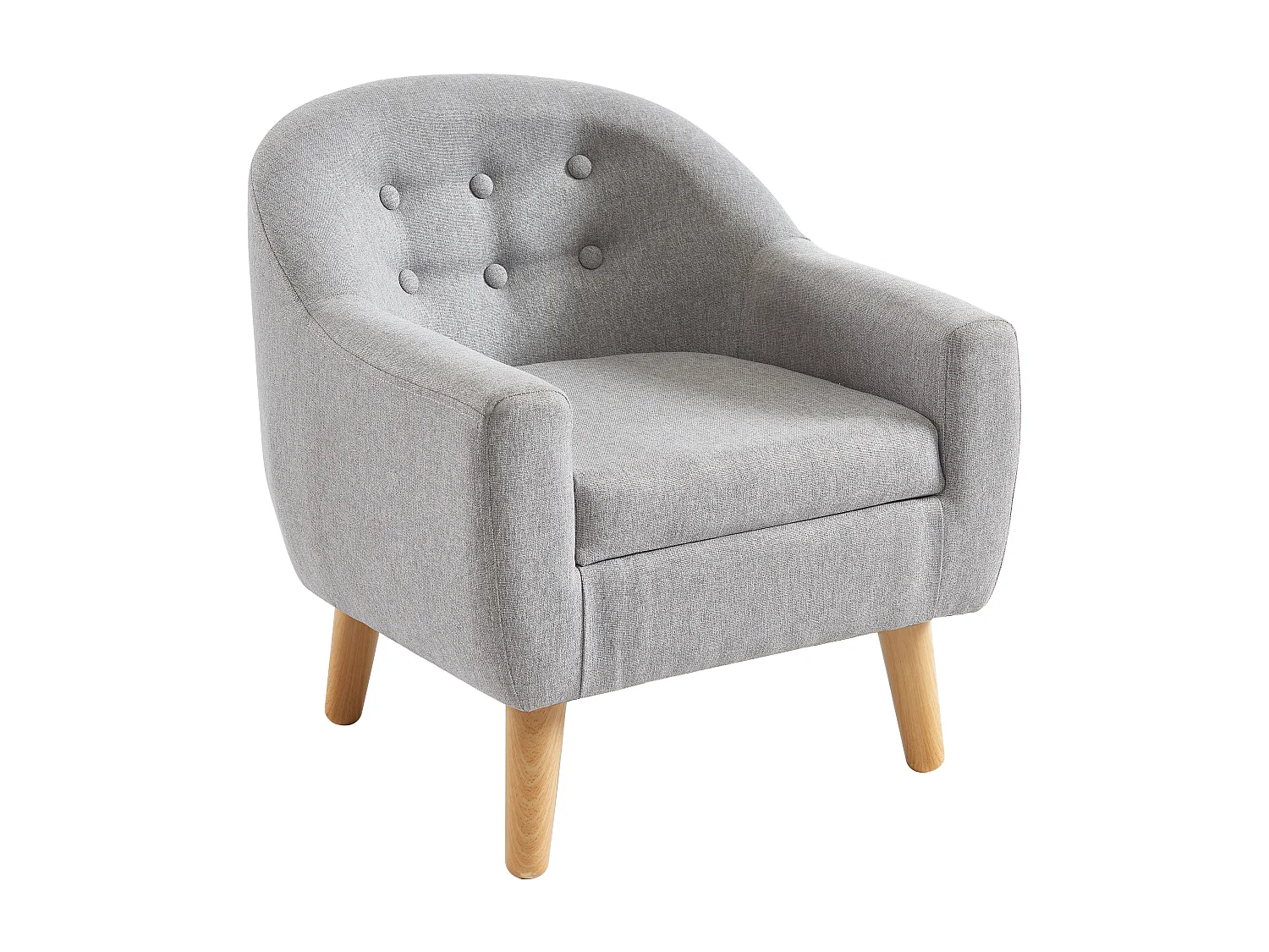 Fauteuil pour enfant en tissu gris CASORLA