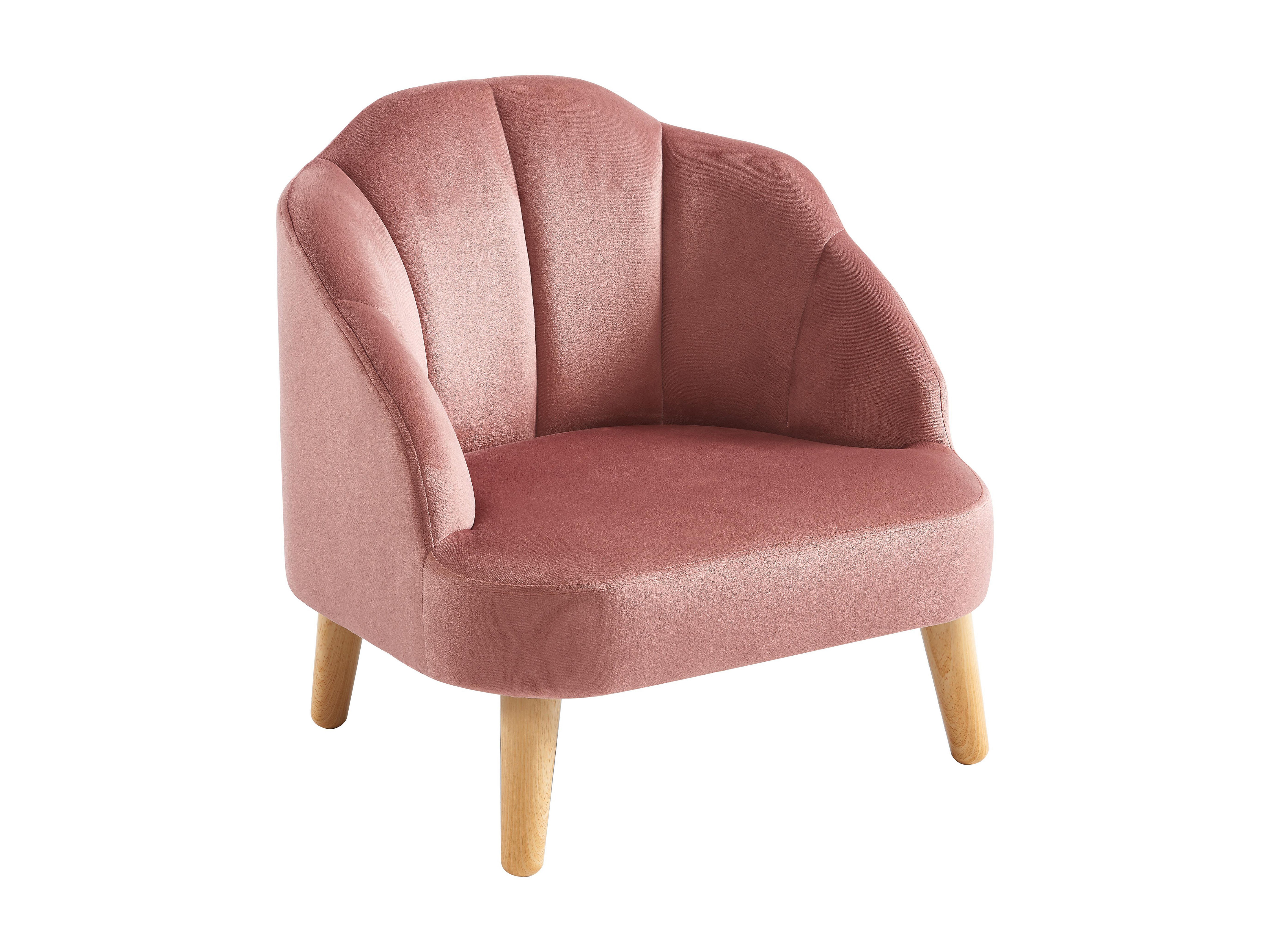 Fauteuil Enfant AIYAPLAY - Canapé Velours Doux, Pieds En Bois | Pour Chambre Ou Salle De Jeu (3-7 Ans)