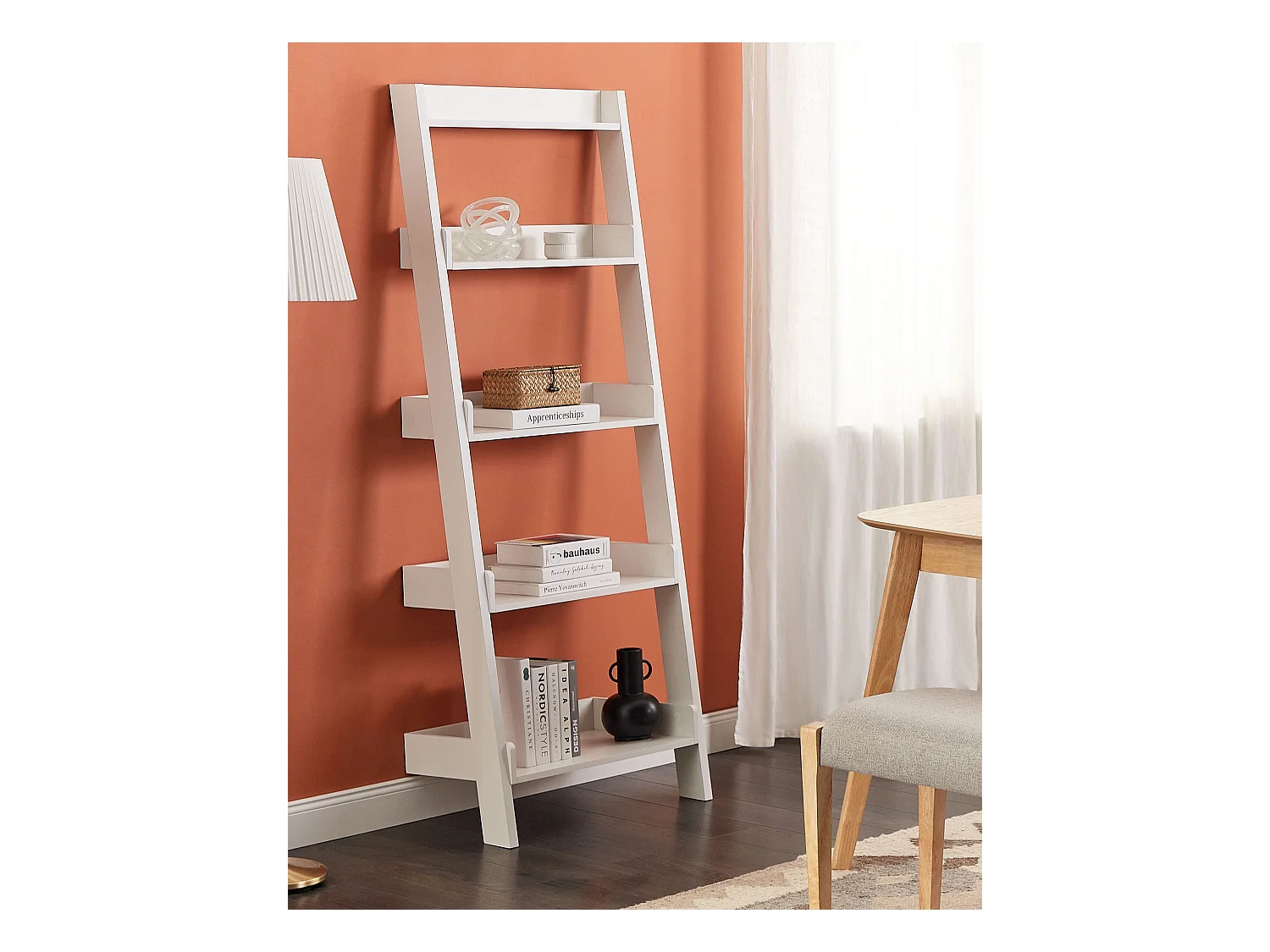 Boekenkast met 5 planken MOBILE TRIO 166 cm Wit