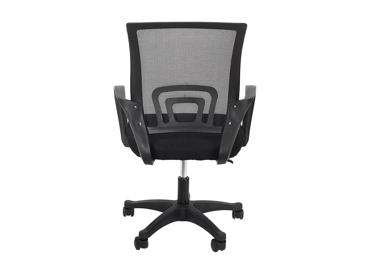 WALTER - Fauteuil de Bureau sur Roulettes Noir Tissu Mesh