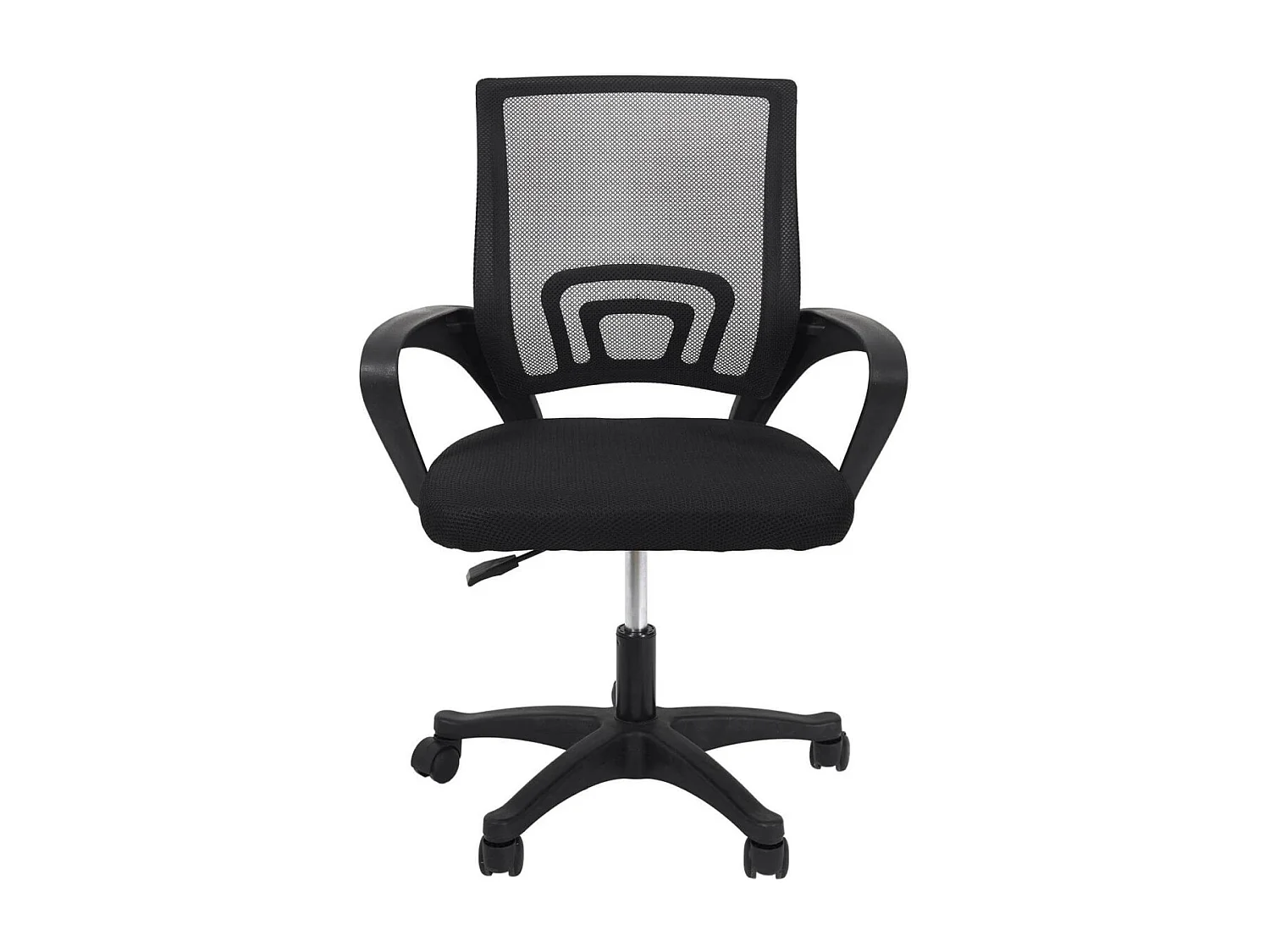 WALTER - Fauteuil de Bureau sur Roulettes Noir Tissu Mesh