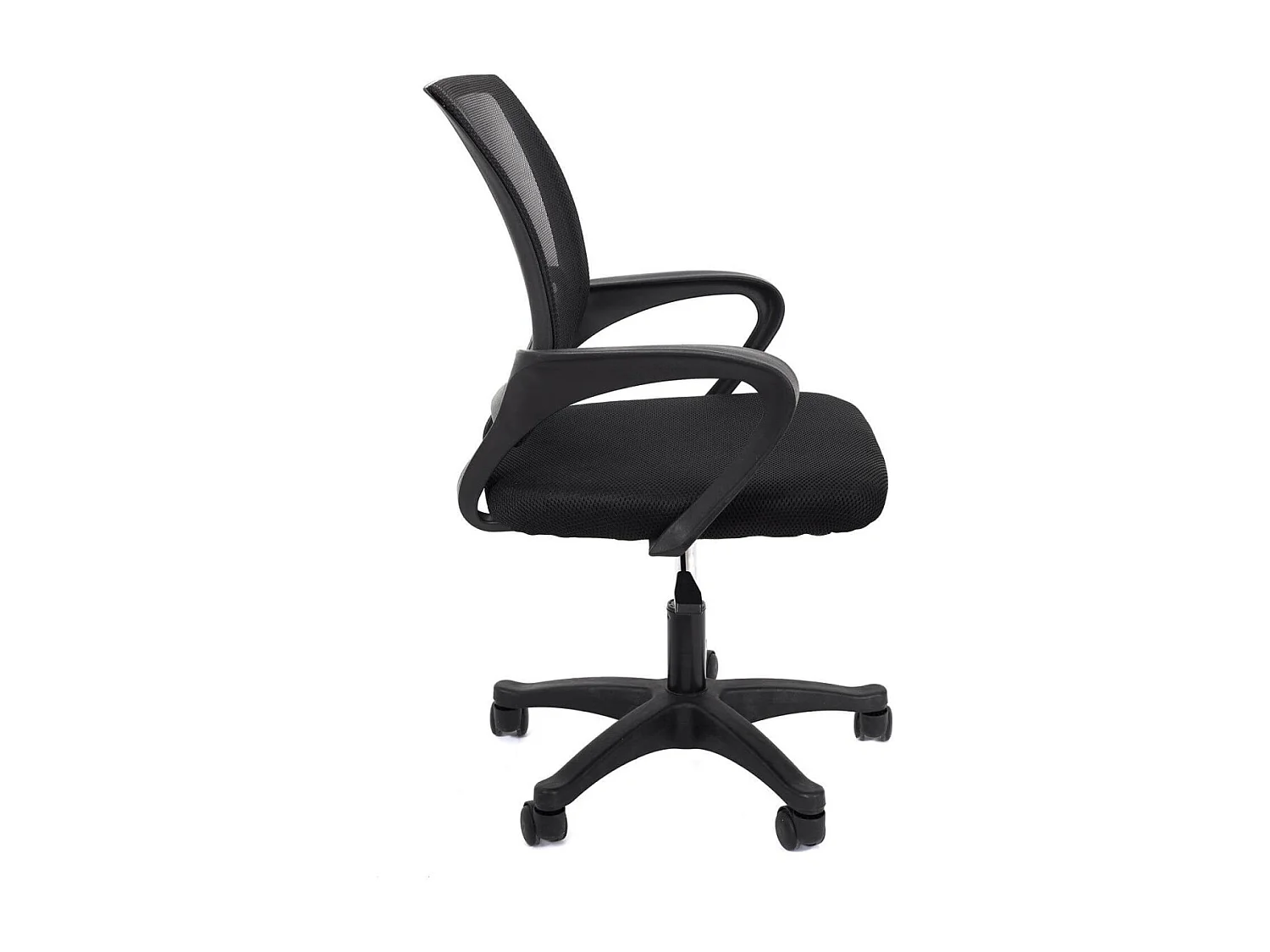 WALTER - Fauteuil de Bureau sur Roulettes Noir Tissu Mesh