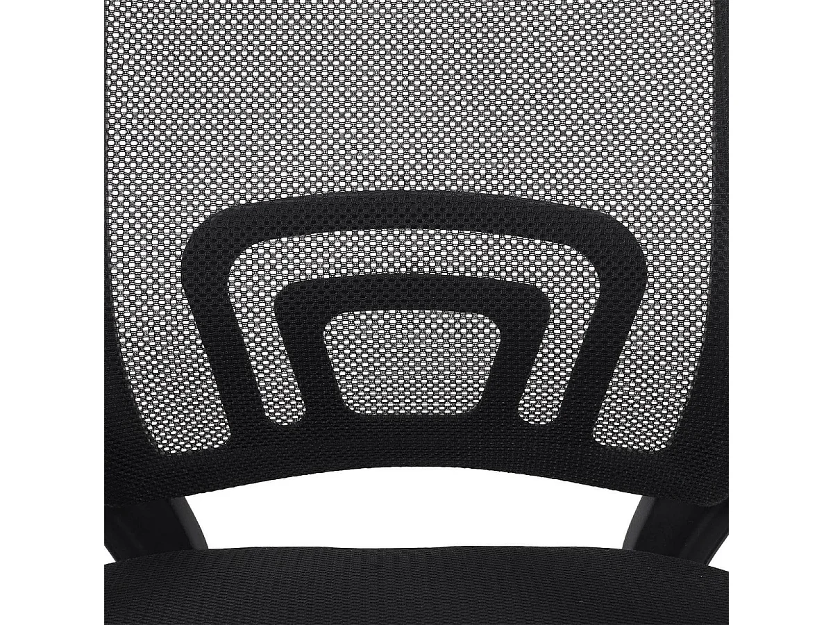 WALTER - Fauteuil de Bureau sur Roulettes Noir Tissu Mesh