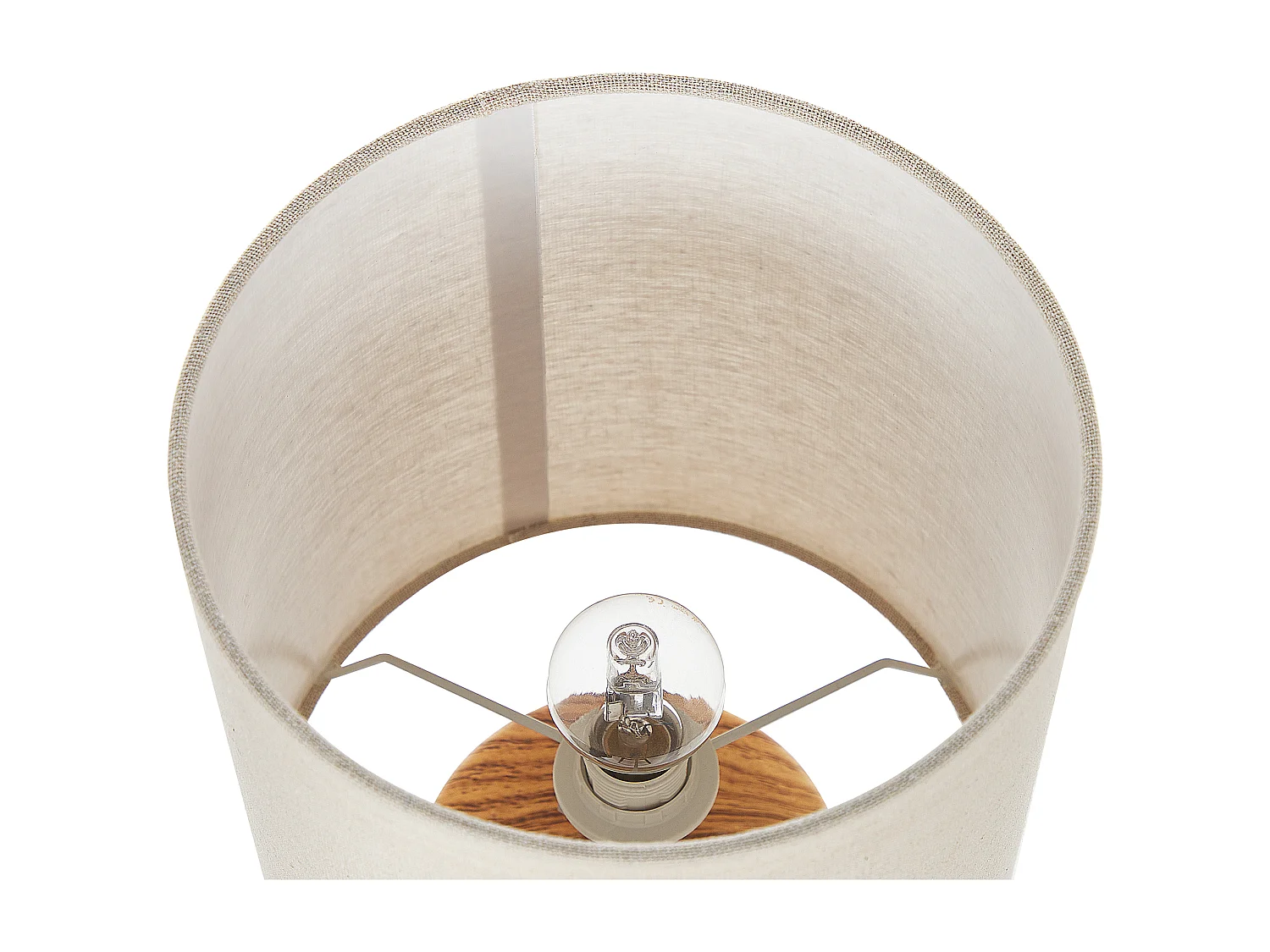 Lampe à poser ALZEYA Céramique Marron clair/blanc