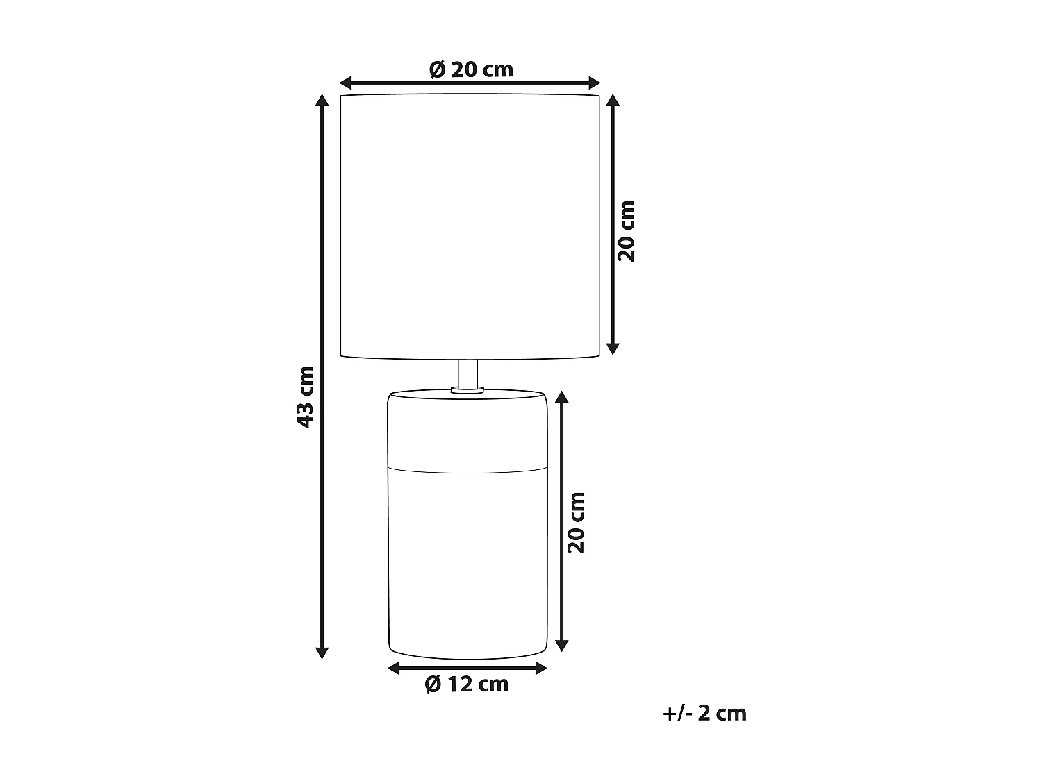 Lampa stołowa ALZEYA Ceramika Jasny brąz/ biały