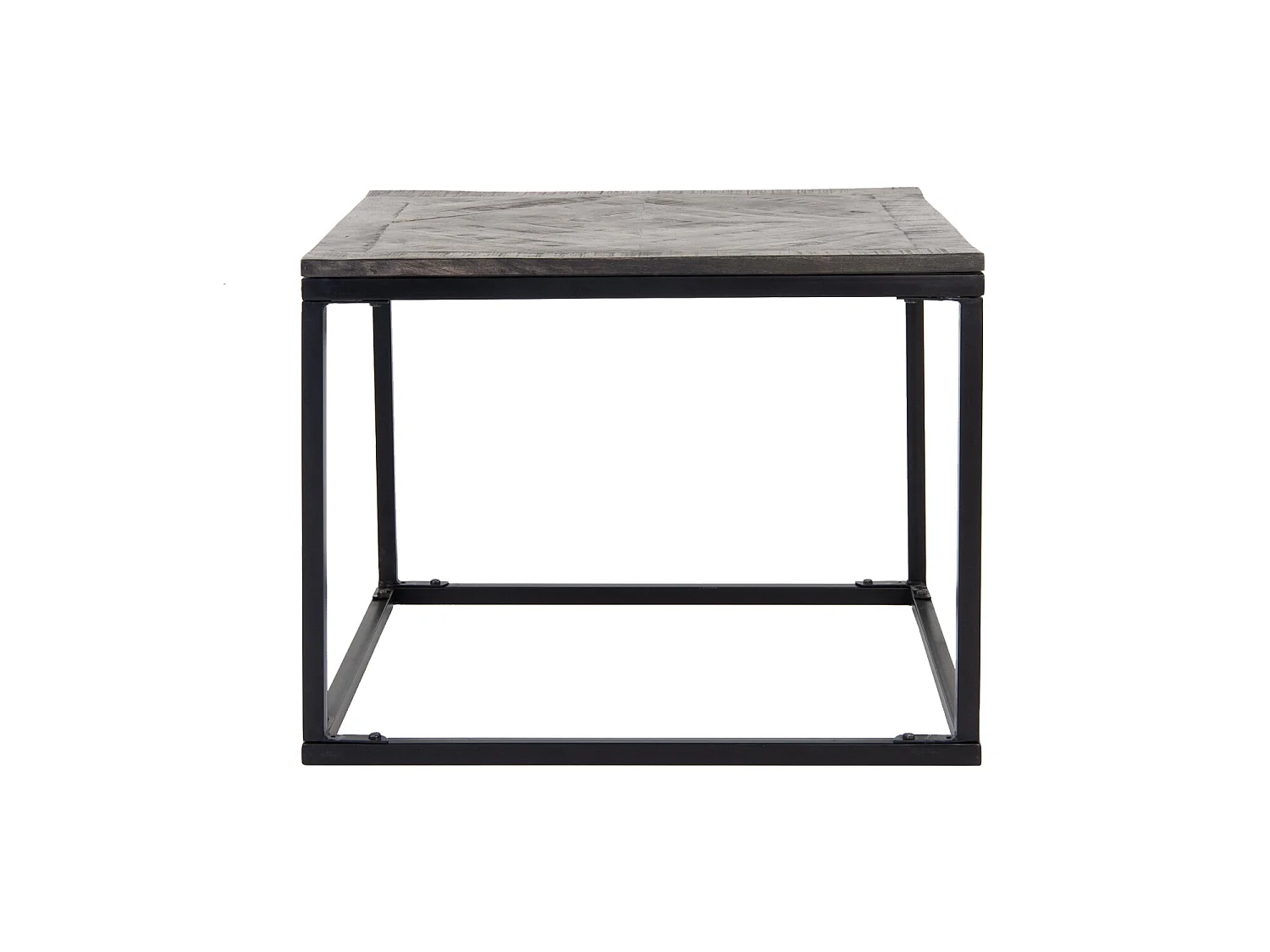 WOMO-DESIGN Tavolino basso da soggiorno 60 x 60 cm grigio rettangolare design industriale struttura in metallo da divano tavolo da caffè per salotto