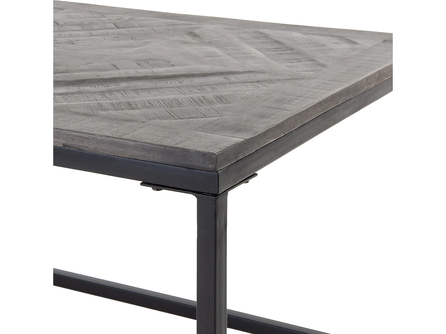 WOMO-DESIGN Tavolino basso da soggiorno 60 x 60 cm grigio rettangolare design industriale struttura in metallo da divano tavolo da caffè per salotto