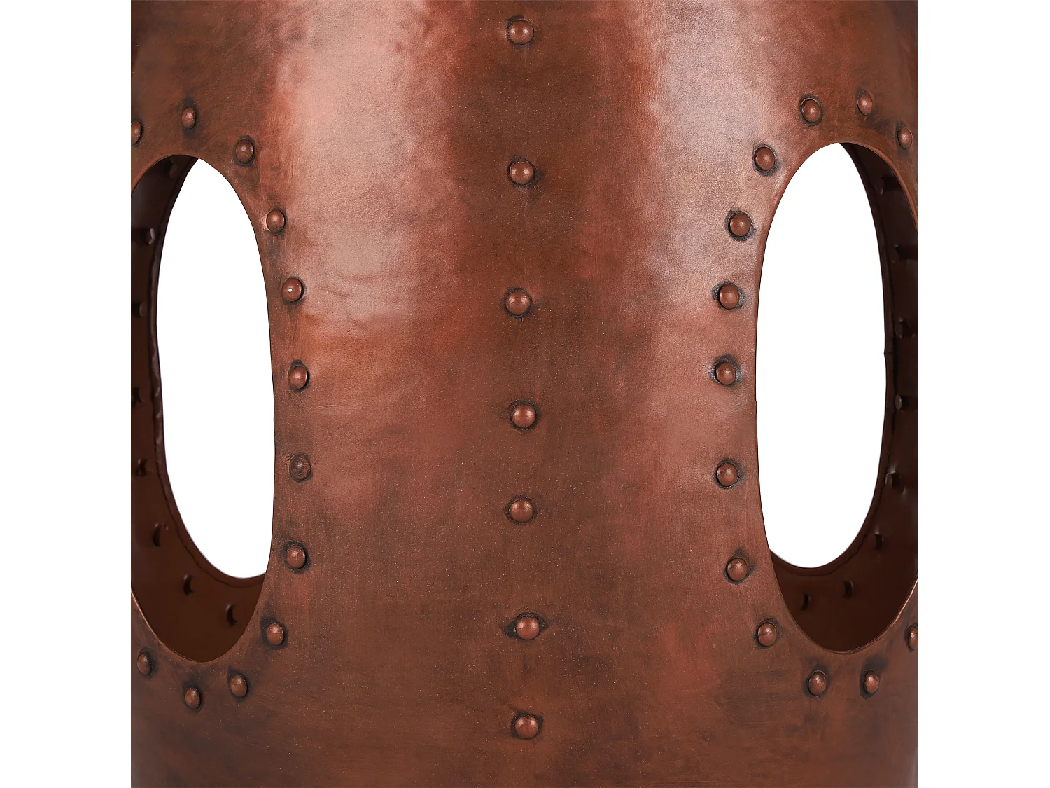 WOMO-DESIGN Tavolino da caffe Lahti rotondo Ø38x45 cm rame in metallo pezzo unico, fatto a mano, tavolo basso, comodino portaoggetti da soggiorno