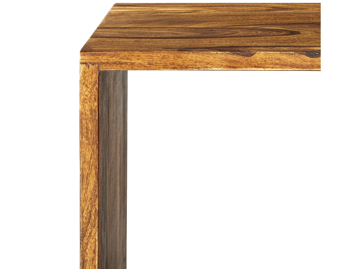 Table basse rustique forme cube en bois de sheesham salon 43 cm WOMO-DESIGN