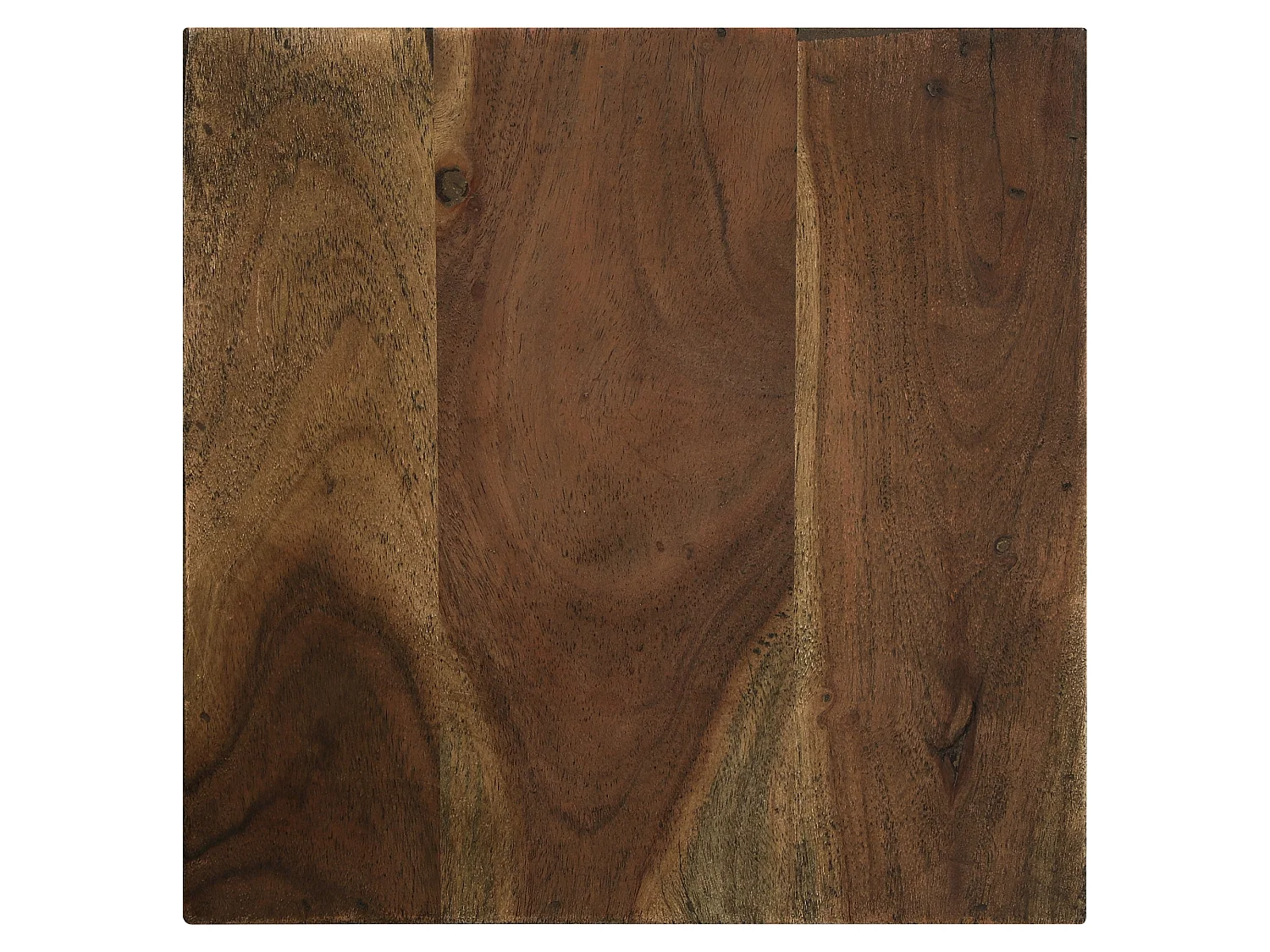 Set de 2 table basse colonne bois massif marron carré 50/75 cm WOMO-DESIGN