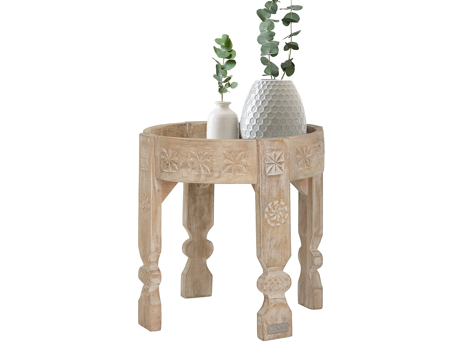 Table d'appoint Shabby Chic Genua en bois de mangue massif WOMO-DESIGN