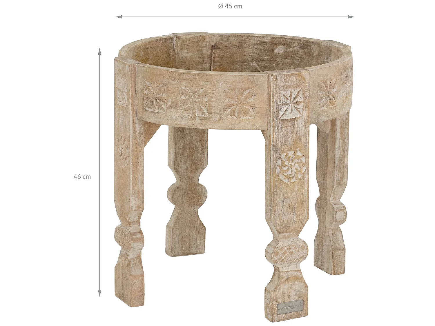 Table d'appoint Shabby Chic Genua en bois de mangue massif WOMO-DESIGN