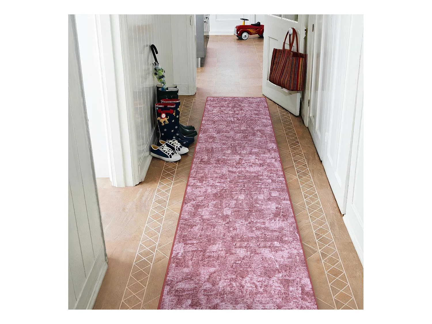 Passatoia SOLID rosa cipria 60 CALCESTRUZZO  80x330 cm