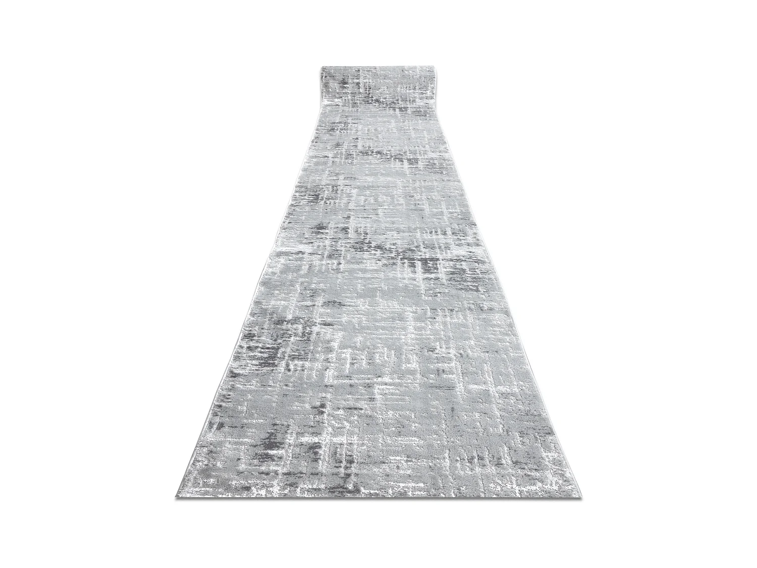 Tapis de couloir Structural MEFE 8722 deux niveaux de molleton gris /  80x210 cm