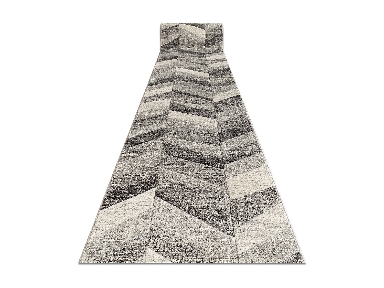 Tapis de couloir FEEL 5673/16811 CHEVRON gris / anthracite / crème 100x350 cm