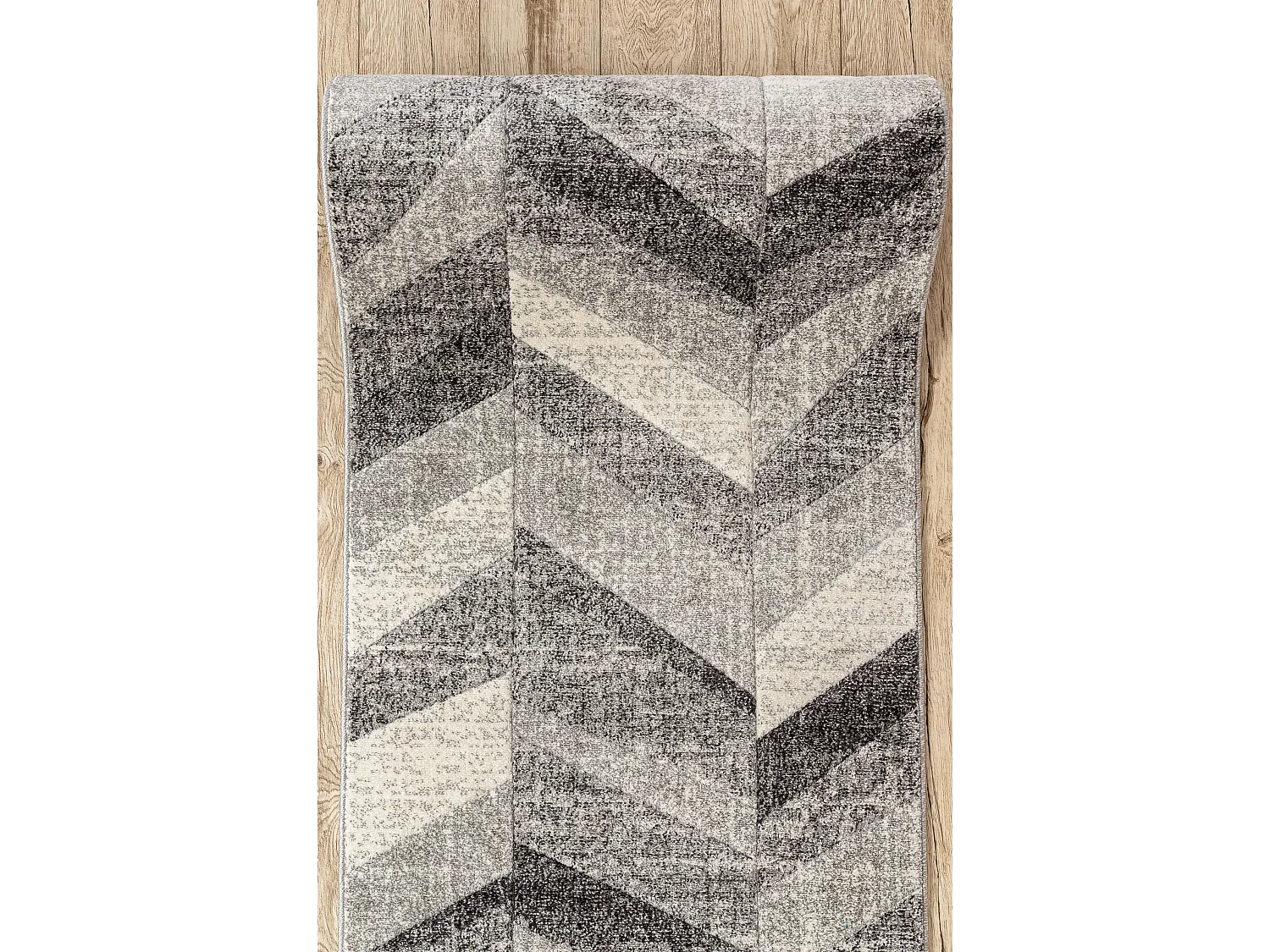 Tapis de couloir FEEL 5673/16811 CHEVRON gris / anthracite / crème 100x350 cm