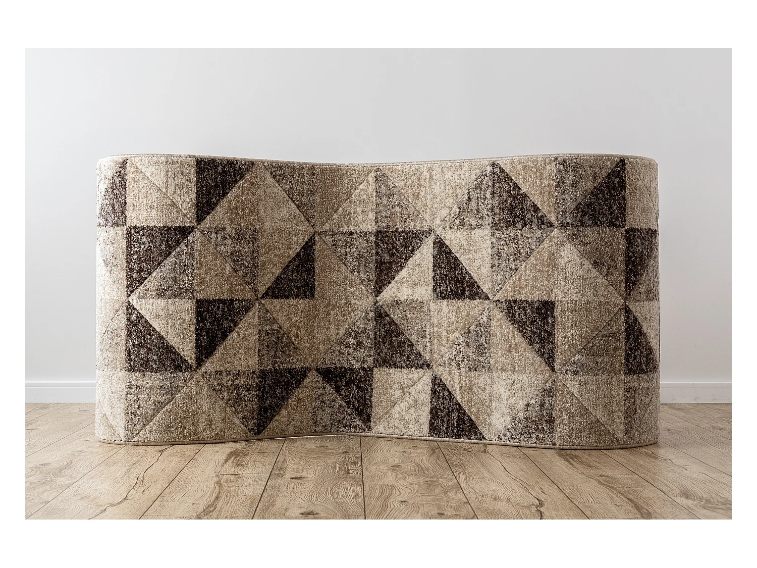 Tapis de couloir FEEL 5672/15055 TRIANGLES beige et marron / crème 70x210 cm