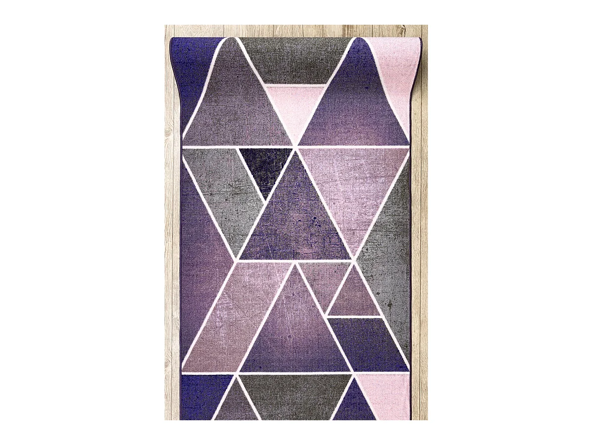 Läufer Antirutsch DREIECKE Gummi violett 80x140 cm