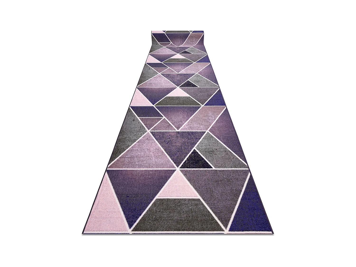 TAPIS DE COULOIR antidérapant TRIANGLES la gomme violet 80x140 cm