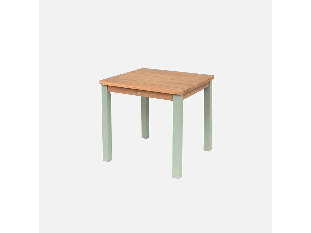 Set di tavolo per bambini in legno, 2 sedie, verde grigio