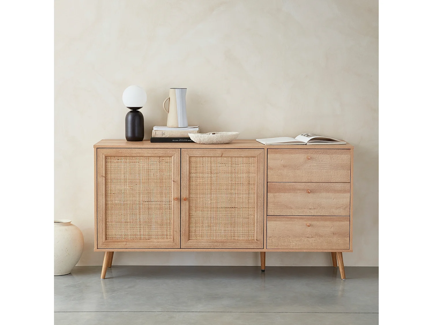 Aparador de caña, 150cm natural