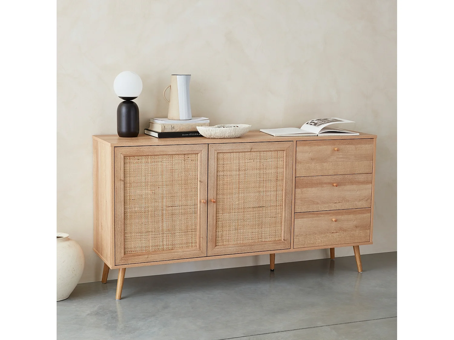 Aparador de caña, 150cm natural