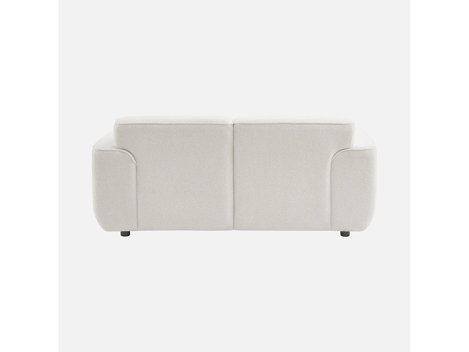 Sofá de 2 plazas en tejido borreguito crema