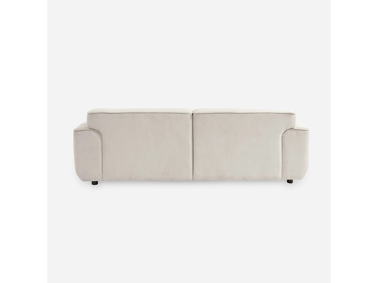 Canapé 3 places. tissu velours côtelé. 2 coussins déhoussables. Wallas  L 230 x P 98 x H 73cm