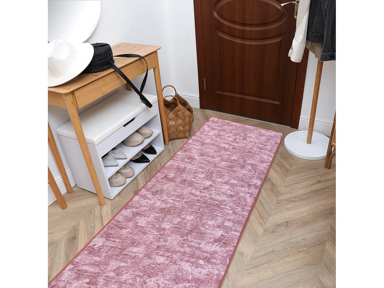 Tapis de couloir SOLID pâle 60 BÉTON  100x350 cm