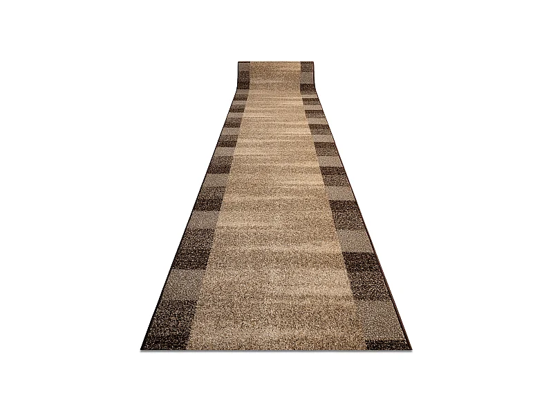 Tapis de couloir KARMEL Etna cadre, sable noix 80x570 cm