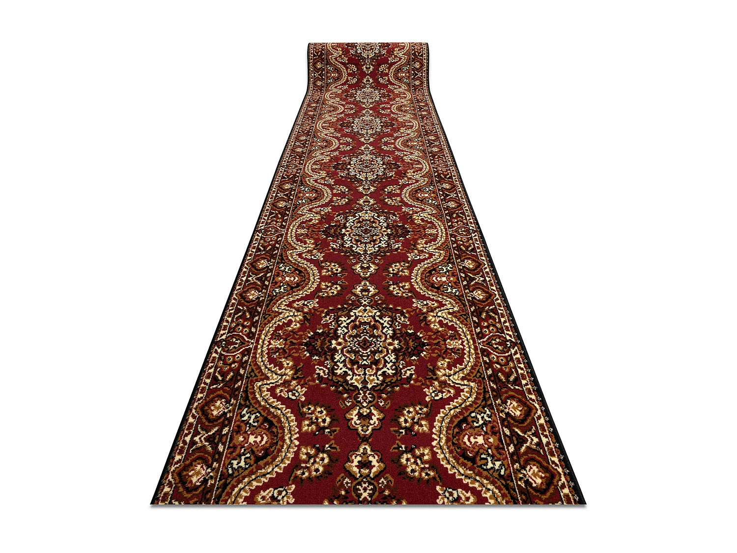 TAPIS DE COULOIR BCF WIOSNA bordeaux 70x190 cm