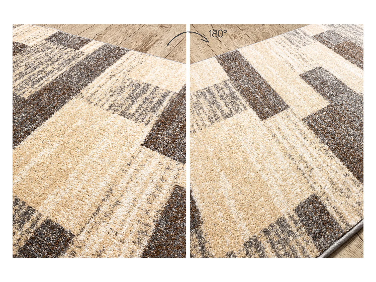 Vloerbekleding KARMEL Deski planken grijze karamel 70x140 cm