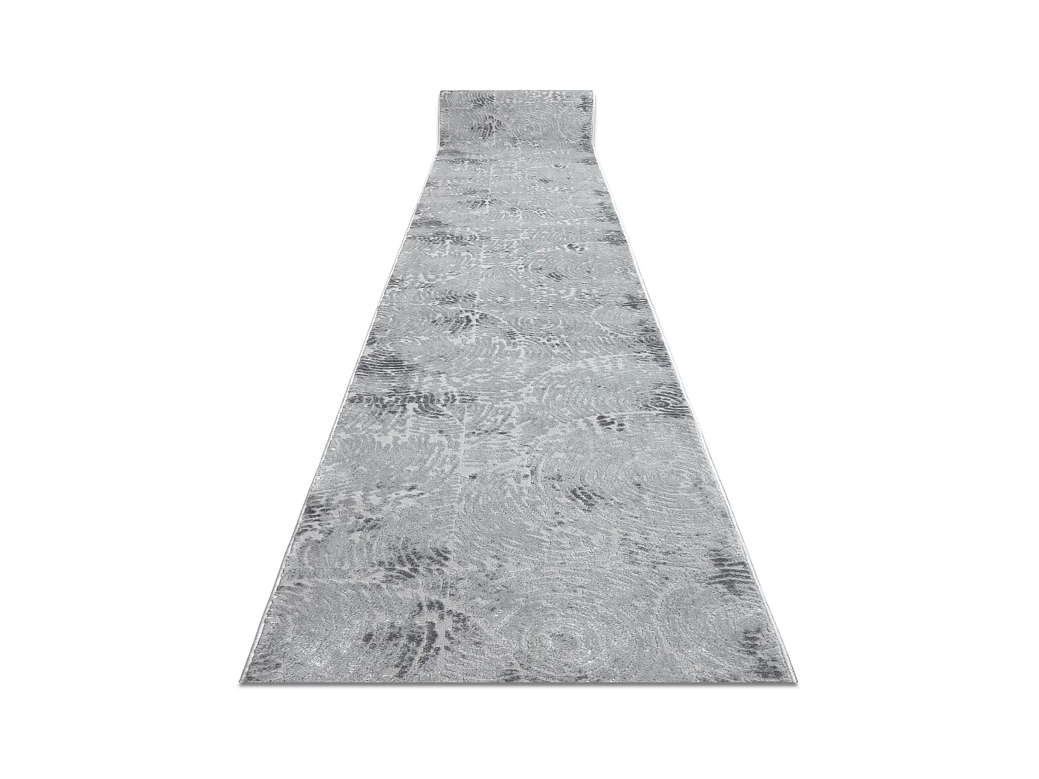 Vloerbekleding Structureel MEFE 8725 twee poolhoogte , grijskleuring  80x340 cm