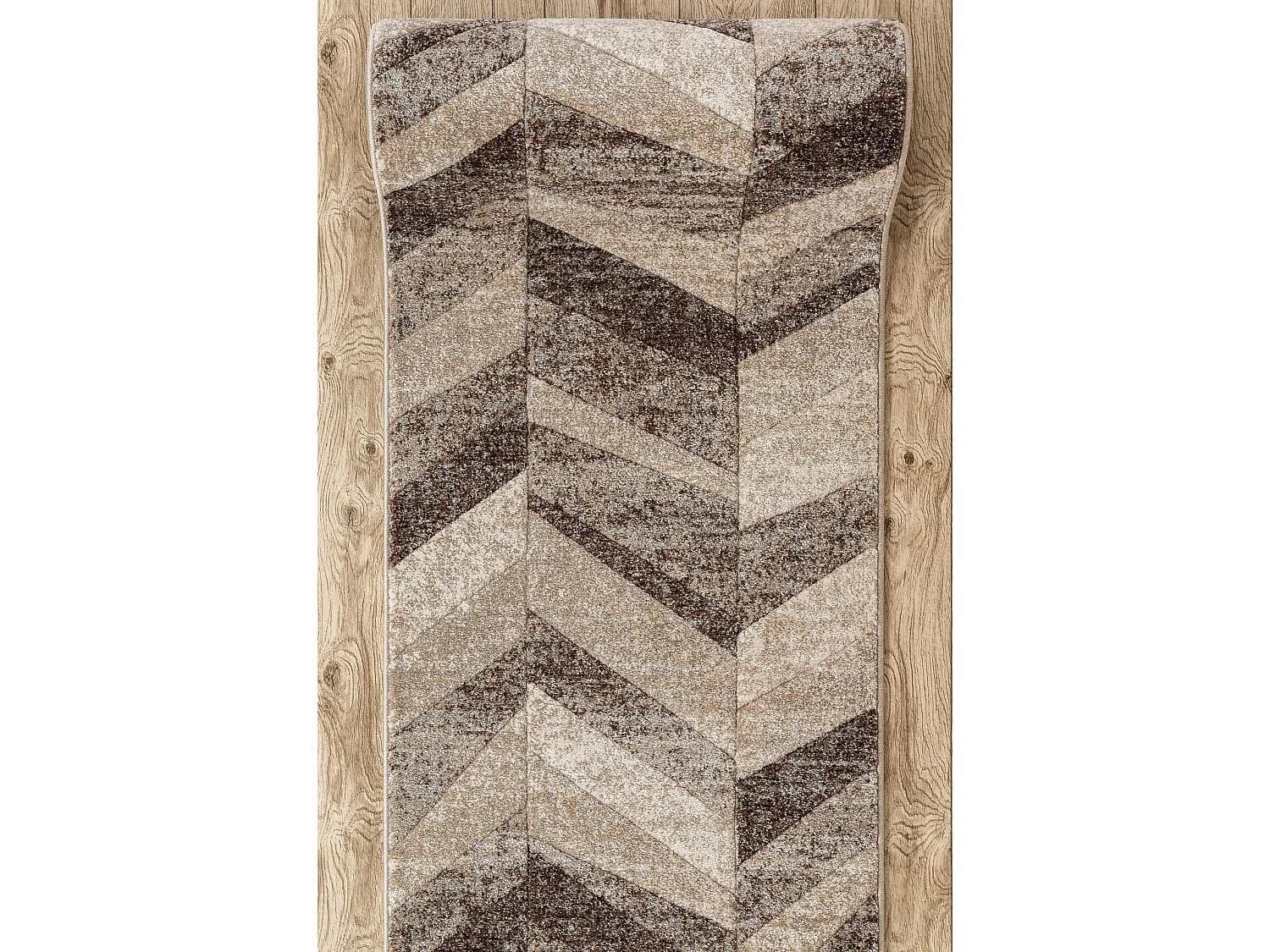 Tapis de couloir FEEL 5673/15055 CHEVRON beige et marron / crème 80x150 cm