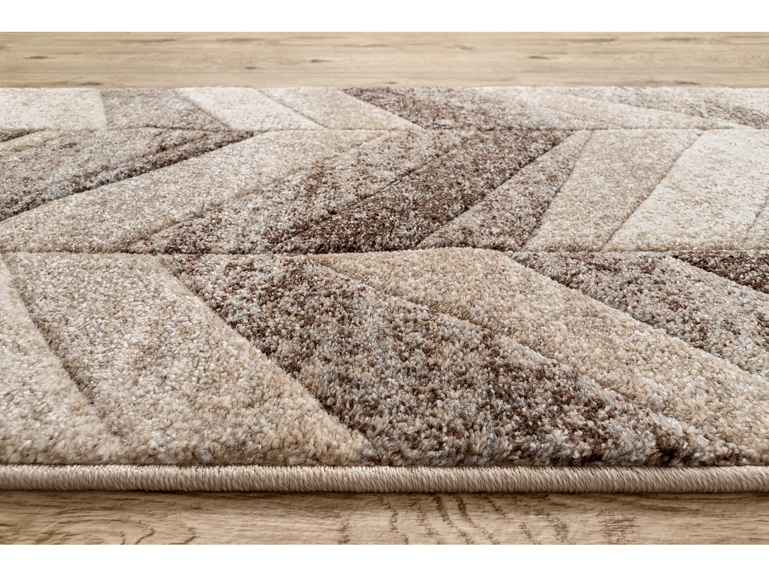 Tapis de couloir FEEL 5673/15055 CHEVRON beige et marron / crème 80x150 cm