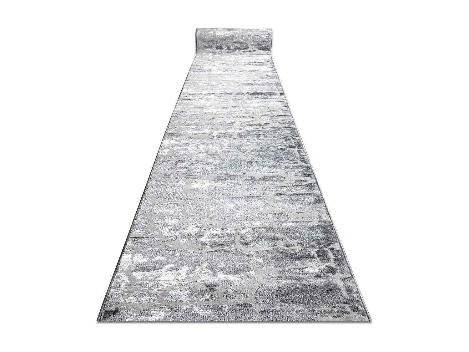 Vloerbekleding Structureel MEFE 6184 twee poolhoogte , donker grijskle 200x400 cm