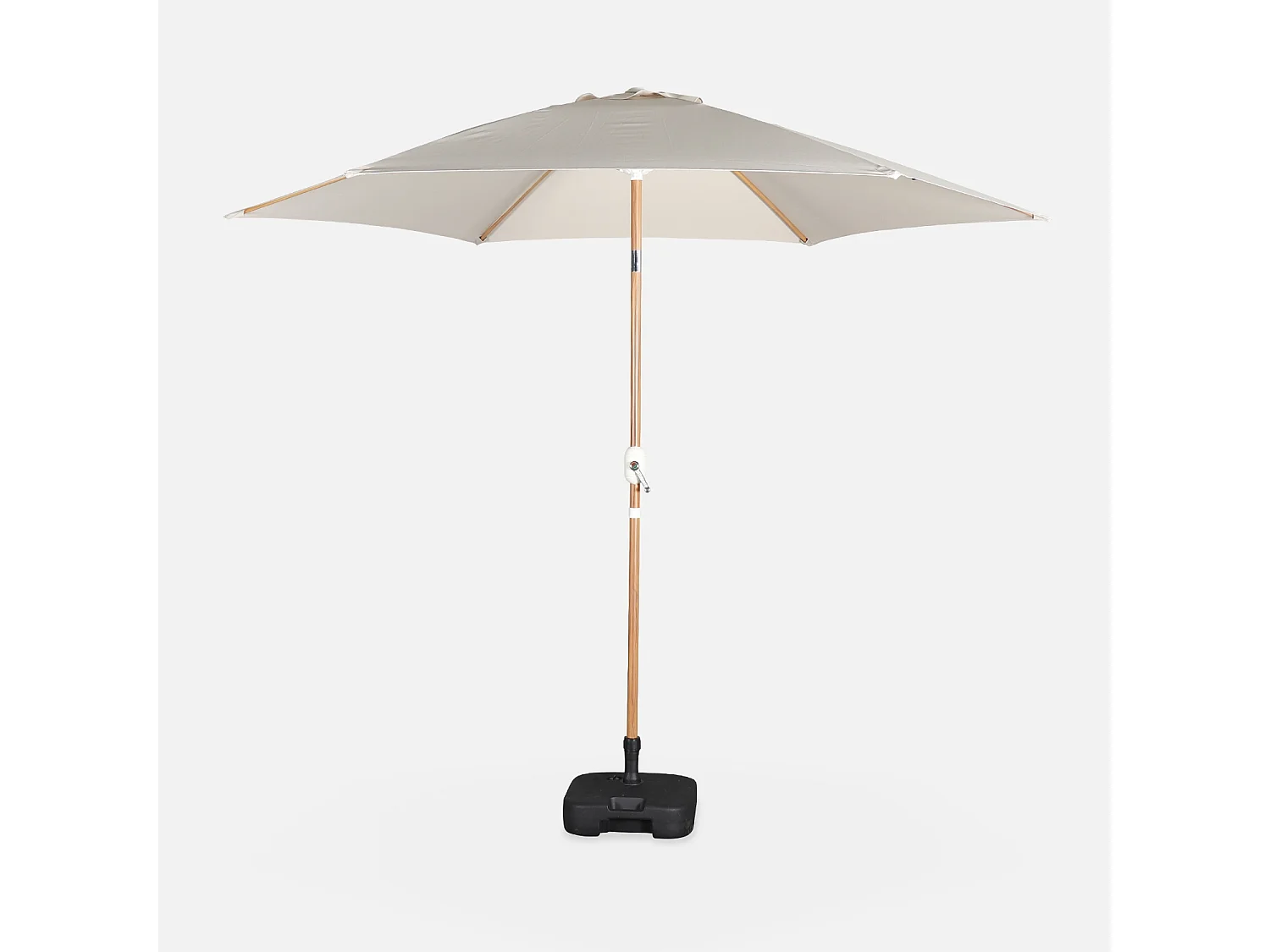 Parasol redondo 3m con mástil central arena