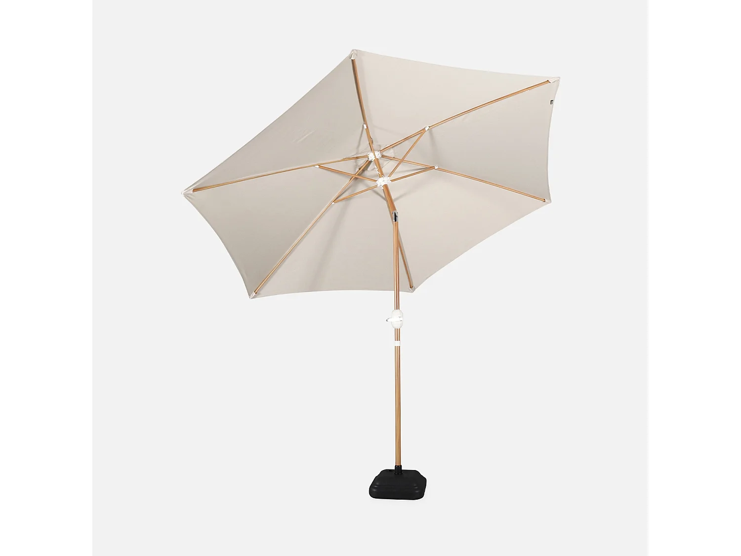 Parasol redondo 3m con mástil central arena