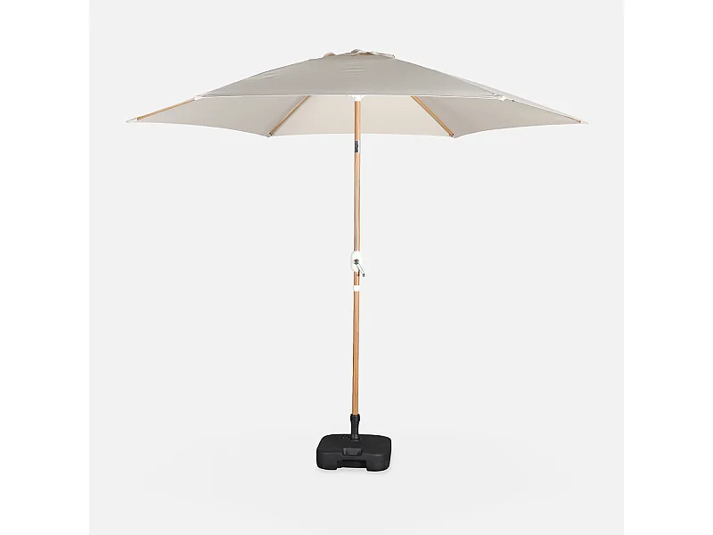 Parasol redondo 3m con mástil central arena