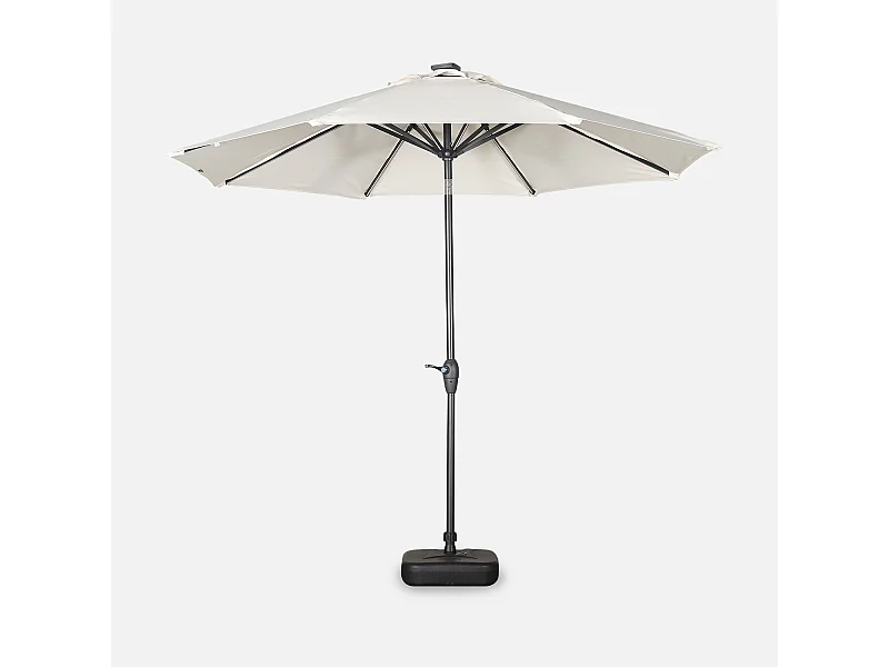 Parasol led redondo 2.7m crudo