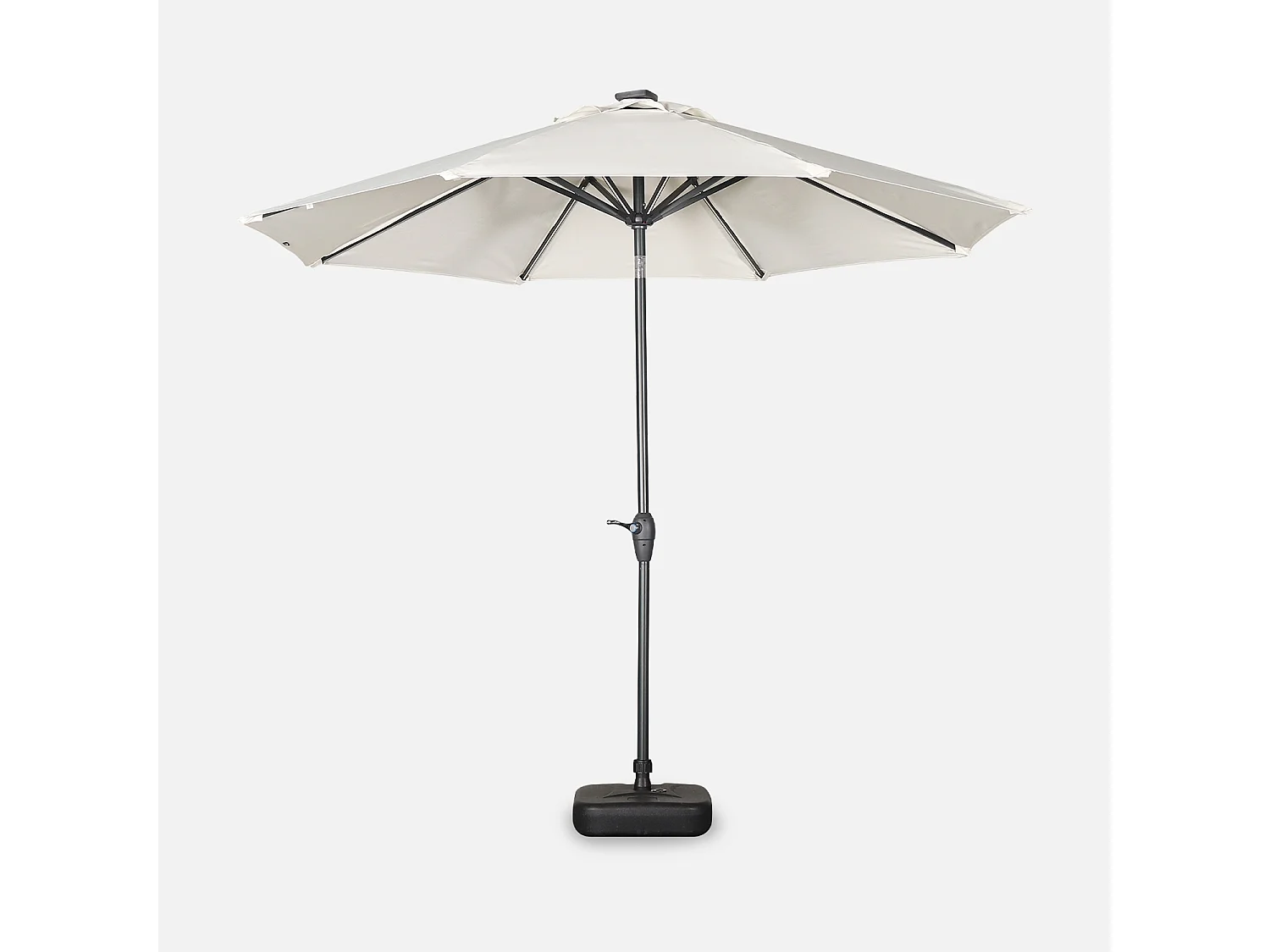 Parasol led redondo 2.7m crudo