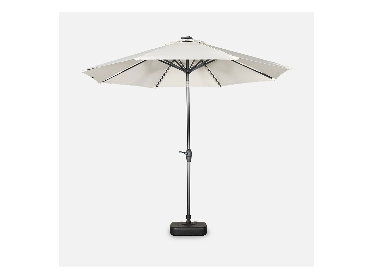Parasol led redondo 2.7m crudo