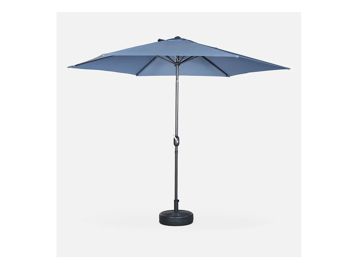 Ombrellone palo centrale  rotondo 300cm  in legno, blu