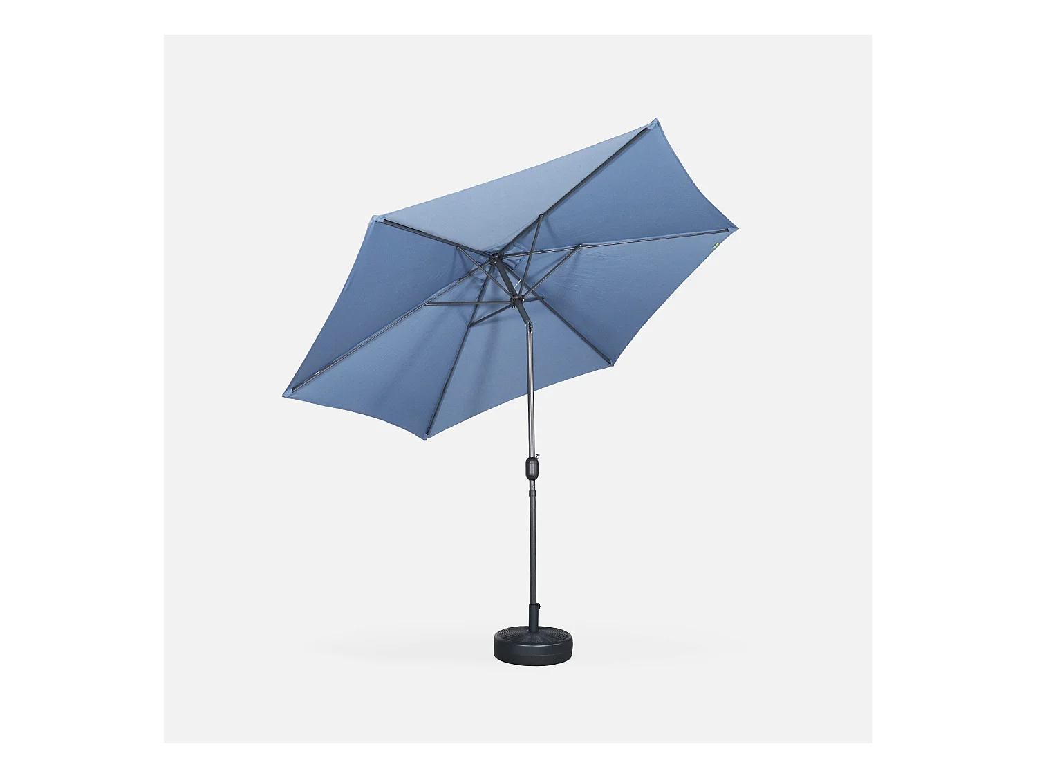 Ombrellone palo centrale  rotondo 300cm  in legno, blu